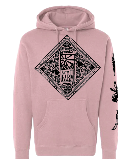 Native Hill Farm diamond crest hoodie, dusty rose