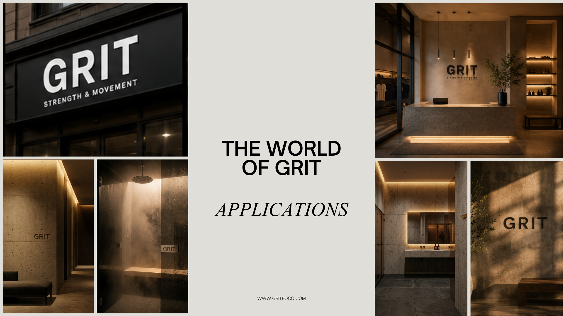 The world of GRIT — signage, reception and studio applications
