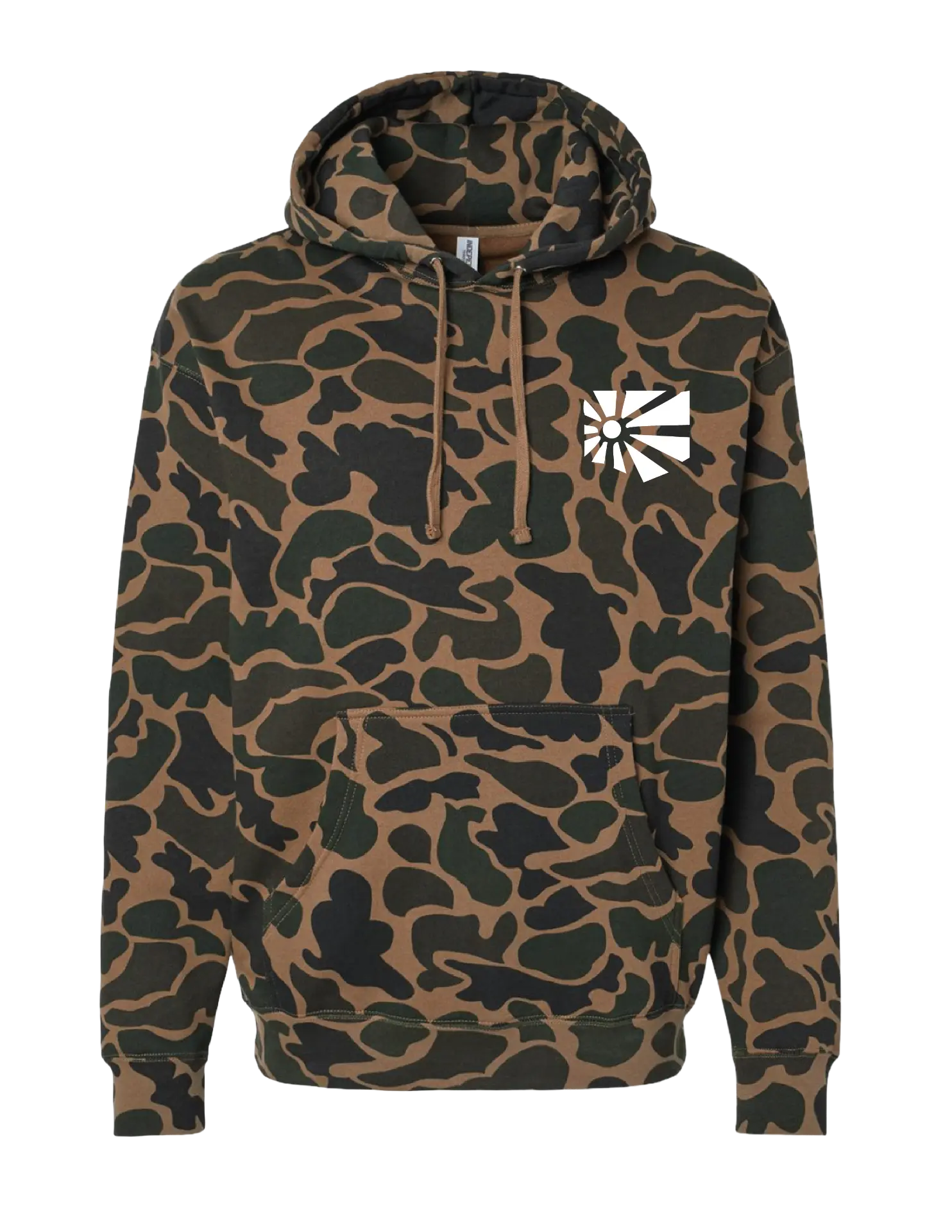 Native Hill Farm Crue camo hoodie, front